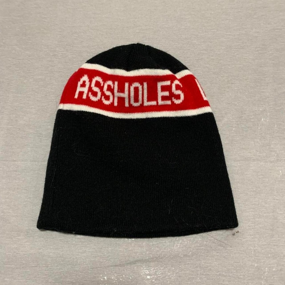 Assholes Live Forever ALF Knit Beanie Black Red White Streetwear Hat OS